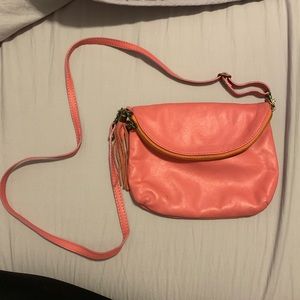 Pink Italian crossbody purse